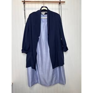 Suit Studio & Brylane Single Breasted Blazer & Satin Midi Shift Dress Bundle 24